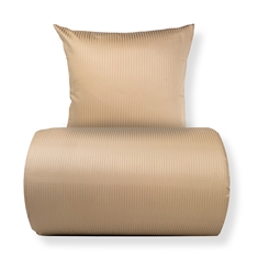 Sengetøj - Egyptisk bomuld - Beige jacquardvævede striber
