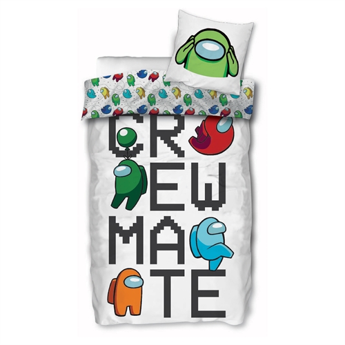 Among us sengetøj - 150x210 cm - Crew Mate - Vendbar dynebetræk - 100% Bomulds sengesæt