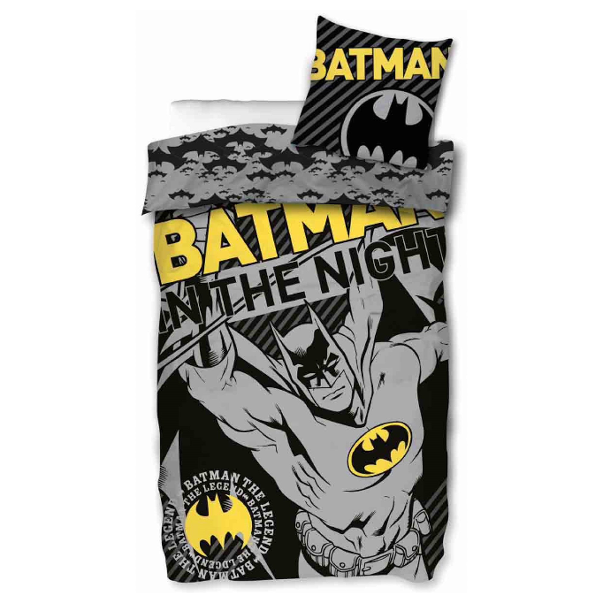 Batman sengetøj - 100% bomuld - Børnesengetøj 140x200 cm - In The Night