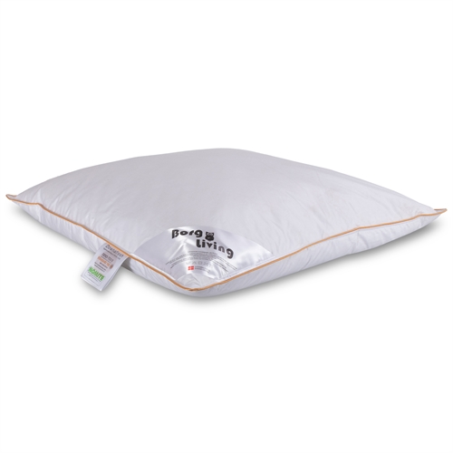 Gåseduns hovedpude - 60x63 cm - Lav hovedpude med gåsedun - 3 kammer pude - Borg Living