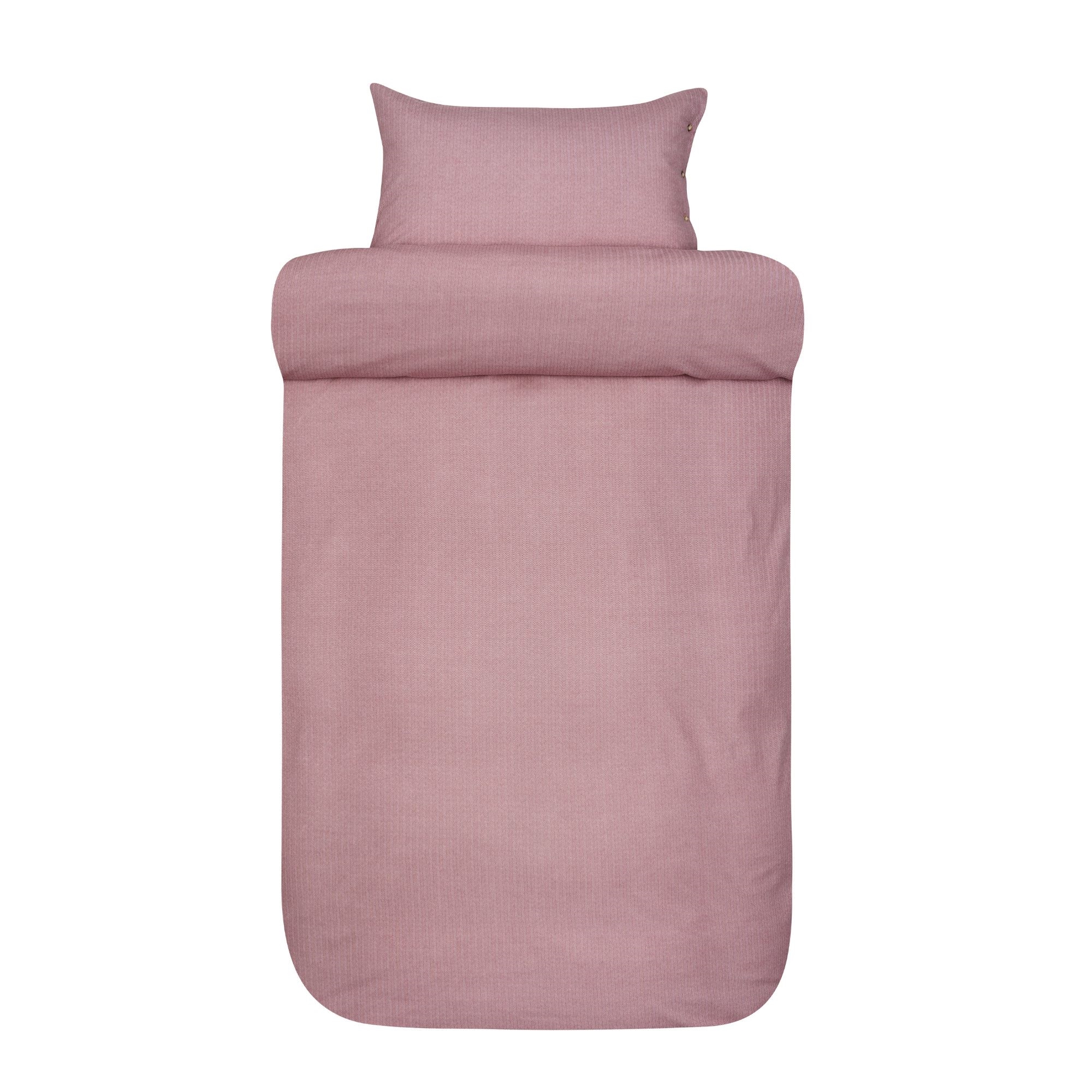 Sengetøj 140x220 cm - 100% bomuldsflonel - Høie of Scandinavia - Balder rød