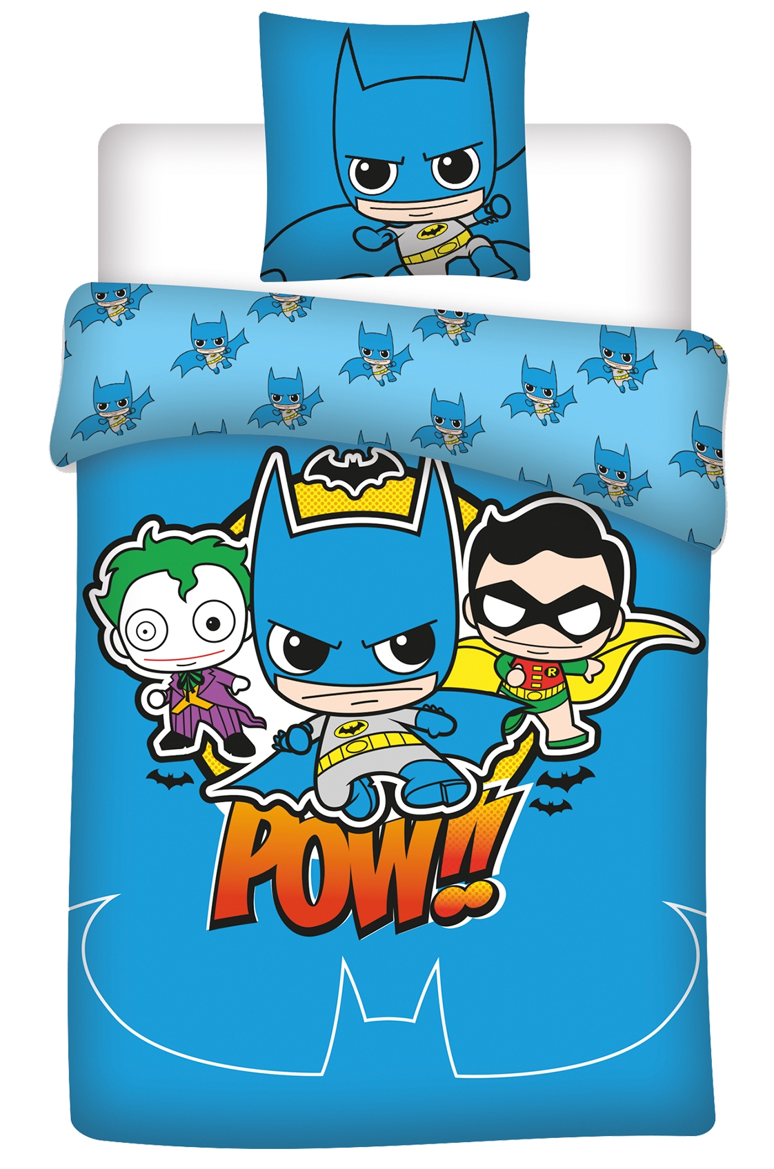 Batman sengetøj - 100% bomuld - Junior sengetøj 100x140 cm - Batman DC