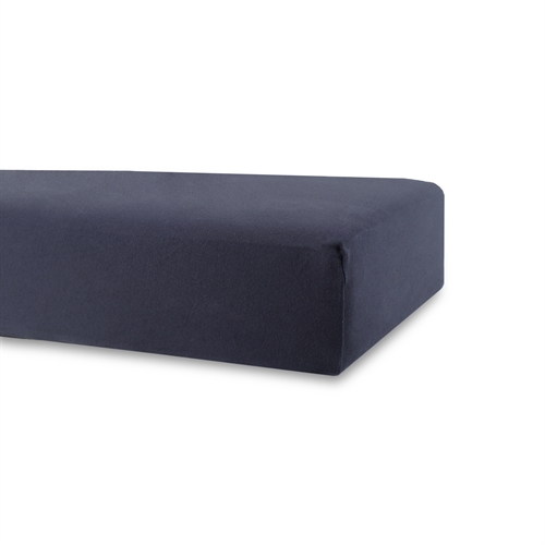 Stræklagen 70x160 cm - Mørkeblåt - 100% bomuld jersey lagen - Faconlagen til juniormadras