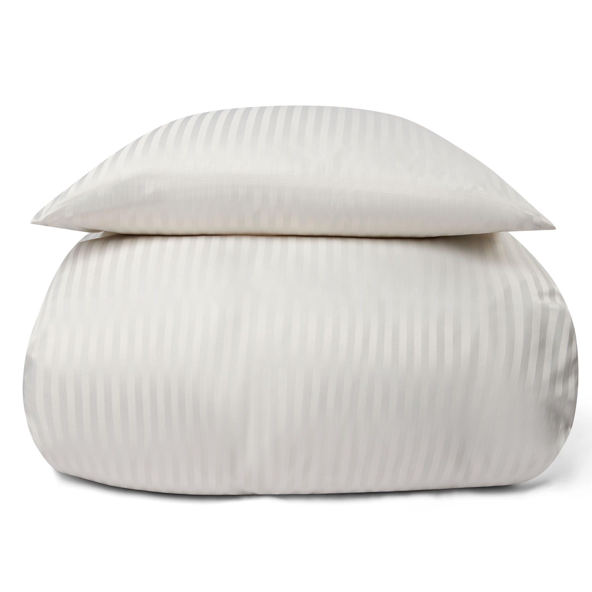 Sengetøj - Microfiber - Ensfarvet med creme farvet striber