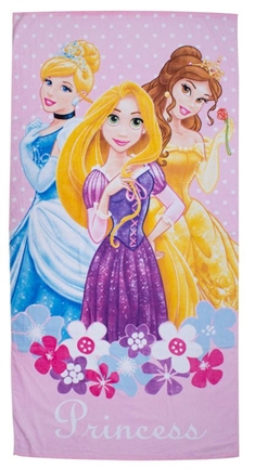 Badehåndklæde - Disney princess - 70x140 cm - 100% Bomuld