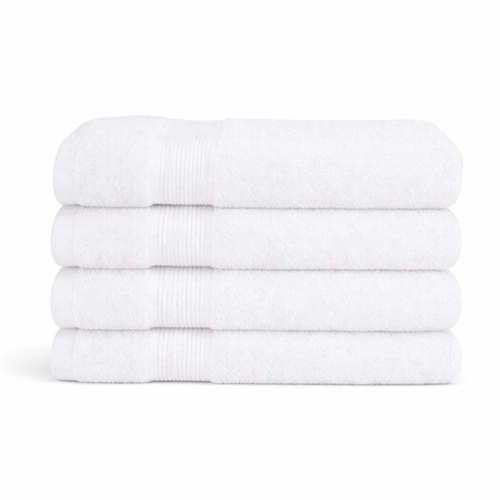 Bambus håndklæde - Badelagen 100x150 cm - Bambus/bomuldsfrotté - Hvid