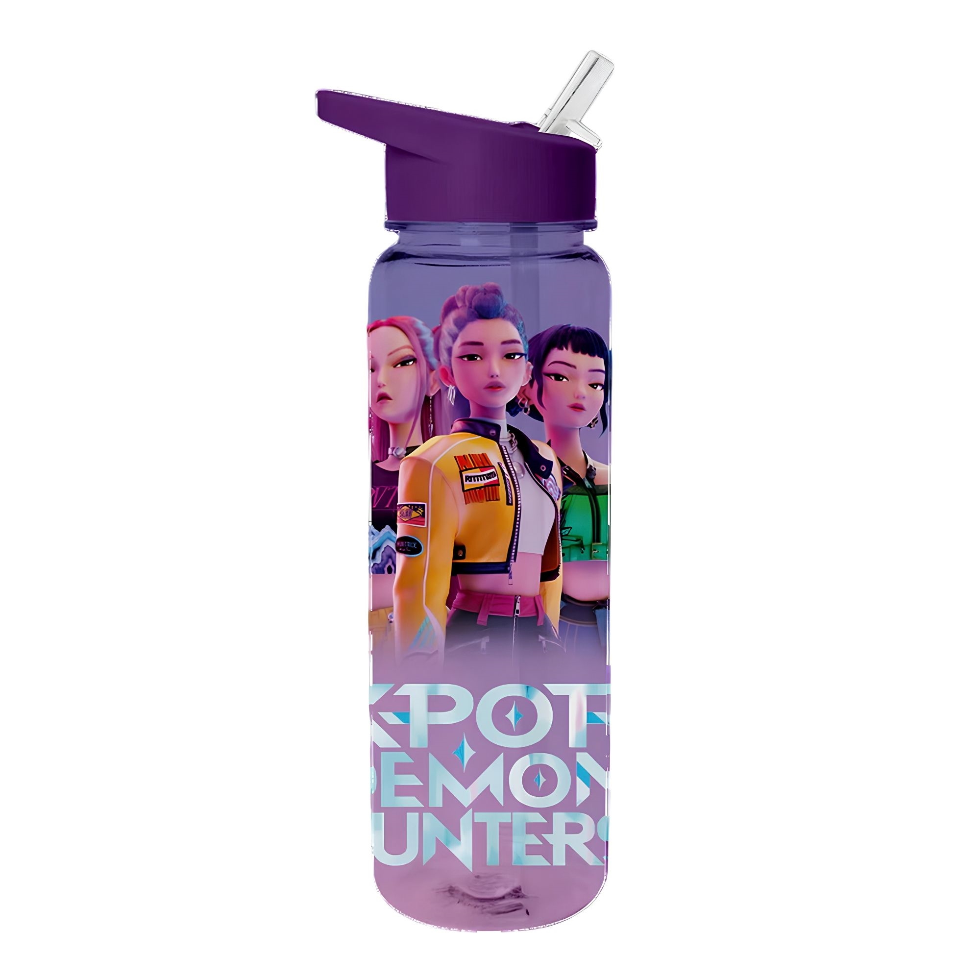 Kpop Demon Hunters Drikkedunk - 700 ml - Lilla m. Huntrix