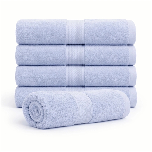 Bomulds håndklæde - 100% bomuld - Badehåndklæde 70x140 cm - Diamant - Lyseblå