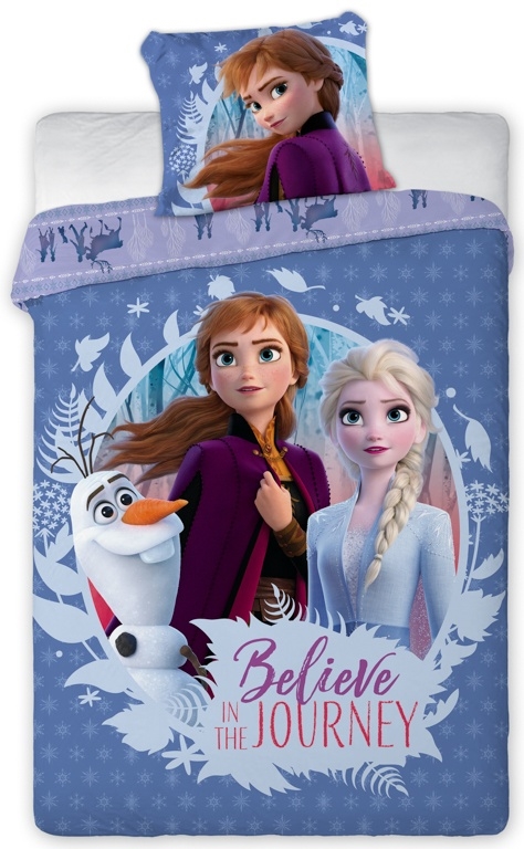 Frozen junior sengetøj 100x140 cm - Frost 2 Anna og Elsa junior sengesæt - 2 i 1 design - 100% bomuld