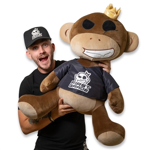 First Grade Monkey bamse - Squish Heads - 60 cm