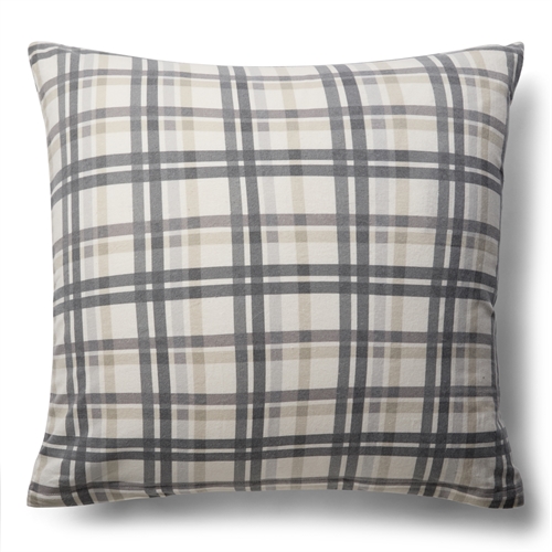 Pudebetræk 60x63 cm - Ternet pudebetræk - Large Check Blue - 100% Bomuldsflonel - By Night hovedpudebetræk