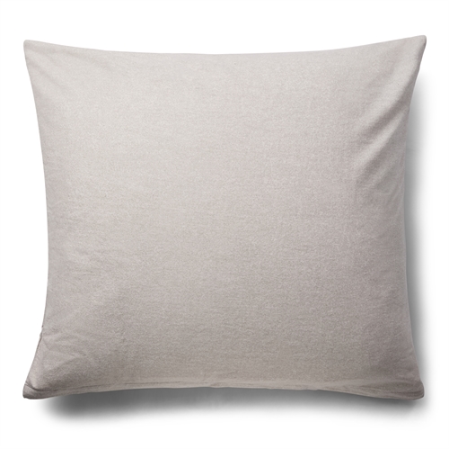 Pudebetræk 60x63 cm - Ensfarvet pudebetræk - Grey Melange - 100% Bomuldsflonel - By Night hovedpudebetræk