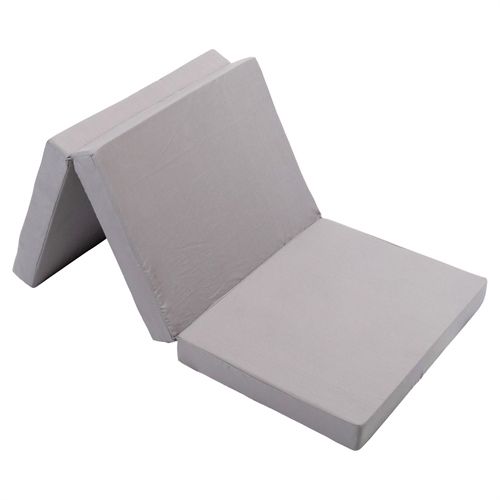 Foldemadras - Single - Populær som gæstemadras - 8 cm komfort skum - Nordstrand Home lysegrå skummadras