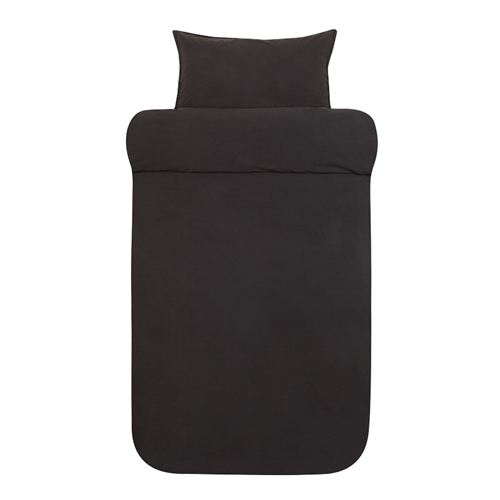 Økologisk sengetøj - Sort sengesæt i 100% stenvasket økologisk bomuld - 140x200 cm - Frøya - Høie of Scandinavia sengelinned