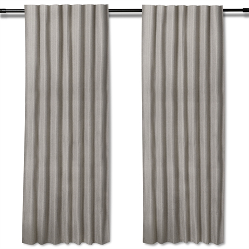 Gardin - 1 stk. færdigsyet gardin 140x175 cm - Sandfarvet - Tykt gardin / lysdæmpende gardin - Nordstrand Home gardinlængder med rynkebånd