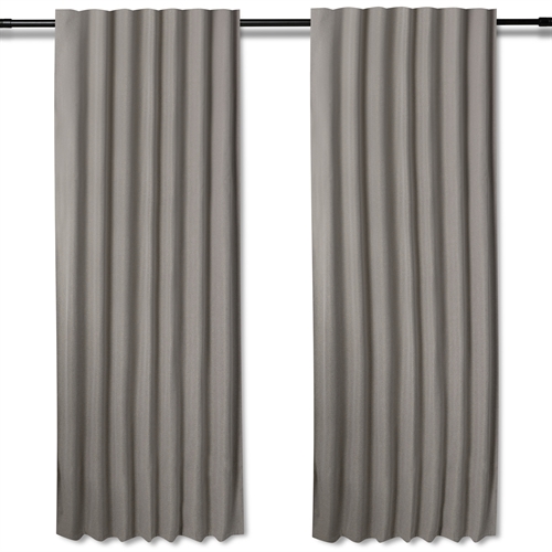 Ekstra langt mørklægningsgardin - 1 stk. færdigsyet gardin 140x300 cm - Sandfarvet - Nordstrand Home blackout gardinlængder med rynkebånd