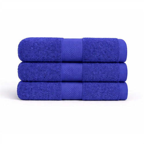 Bomulds håndklæde - 100% bomuld - 50x100 cm - Diamant - Blå