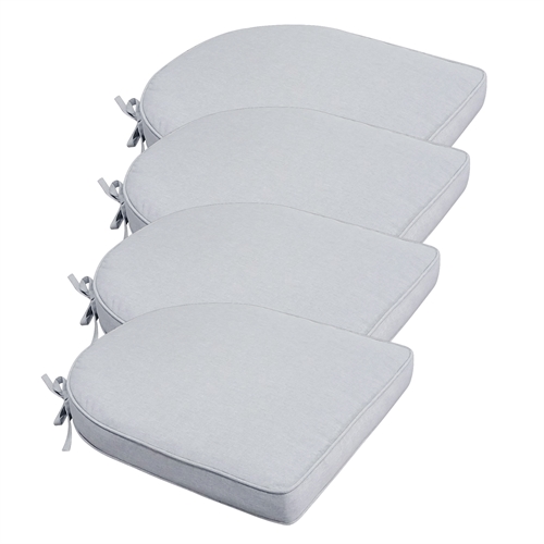 Siddehyndepakke til havestol 4 stk. - Grå havehynder med 6 cm skum - Måler 48x49 cm - UV-resistent udendørs hynder - Nordstrand Home sædehynder