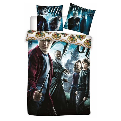 Harry Potter sengetøj 140x200 cm - Harry Potter & Dumbledore - Vendbar sengesæt - 100% bomuld