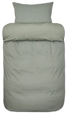 Grønt sengetøj 140x220 cm - Helsinki - Ensfarvet sengetøj - 100% bomuldssatin - Høie
