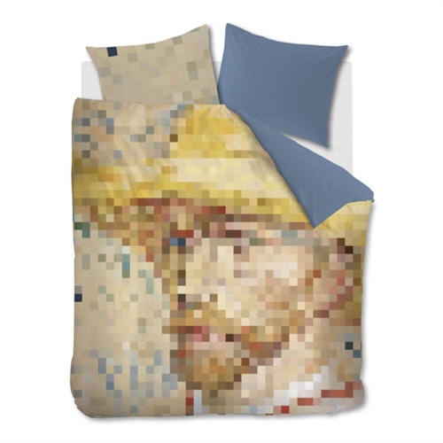 Ternet økologisk sengetøj 140x200 cm - Vendbart sengesæt i 100% økologisk bomuldssatin - Homage Multi - Beddinghouse sengelinned