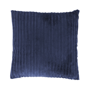 Pyntepude - 45x45 cm - Mørkeblå - Sofapude med fløjls look - Borg living