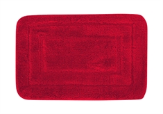 Bademåtte - 60x40 cm - Rød - Blød bademåtte med skridsikkert underlag