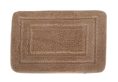 Bademåtte - 60x40 cm - Sandfarvet - Blød bademåtte med skridsikkert underlag