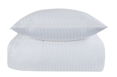 Hvidt sengetøj - 150x210 cm - Sengesæt i 100% Bomuldssatin - Borg Living sengelinned