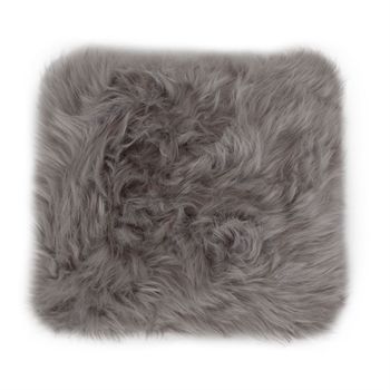 Pyntepude - Fake fur - 45x45 cm - Grå - Blød sofapude