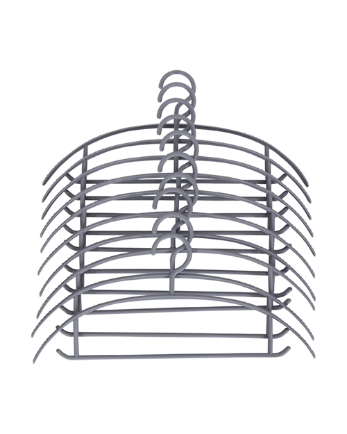 Bøjler til tøj - 10 stk. - Grå plastikbøjler - Praktiske og billige tøjbøjler