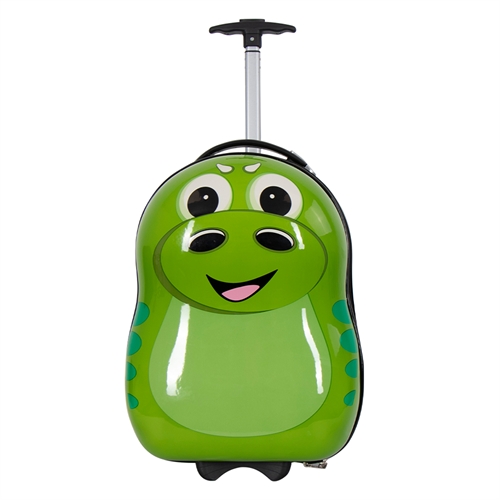 Børnekuffert - Kabinekuffert på hjul - Krokodille - Rejsekuffert til børn