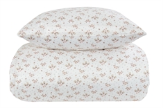 Sengetøj 140x200 cm - Summer white - Blomstret sengesæt - 100% Bomuldssatin sengetøj - By Night