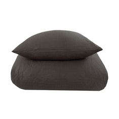 Bæk og Bølge sengetøj - Mørkegråt sengesæt - 100% bomuld - Krepp sengelinned - By Night 