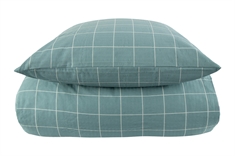 Bæk og bølge sengetøj - Ternet sengetøj - Dusty Green Check - Borg Living sengesæt