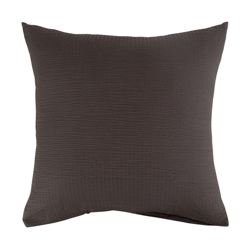 Bæk og Bølge pudebetræk 60x63 cm - Mørkegråt hovedpudebetræk - 100% bomuld - Krepp pudebetræk - By Night 