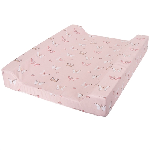 Puslepude - Sommerfugle - Let at rengøre - Nordstrand Home lyserød puslehynde til baby 