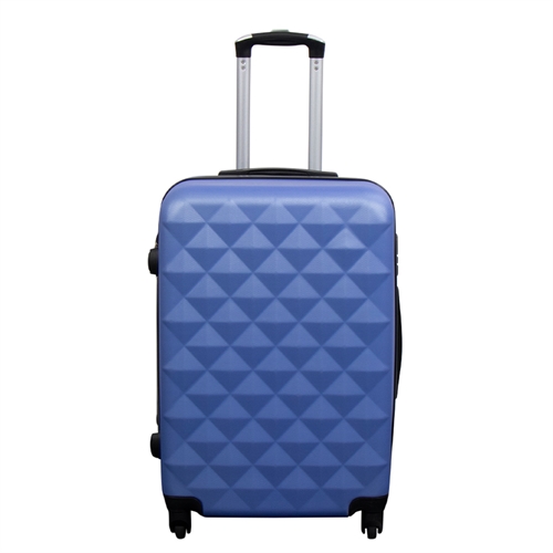 Kuffert - Hardcase - Str. Medium - Diamant blå - Smart billig rejsekuffert