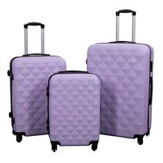 Kuffert - Diamant lilla - Hardcase letvægts kuffert