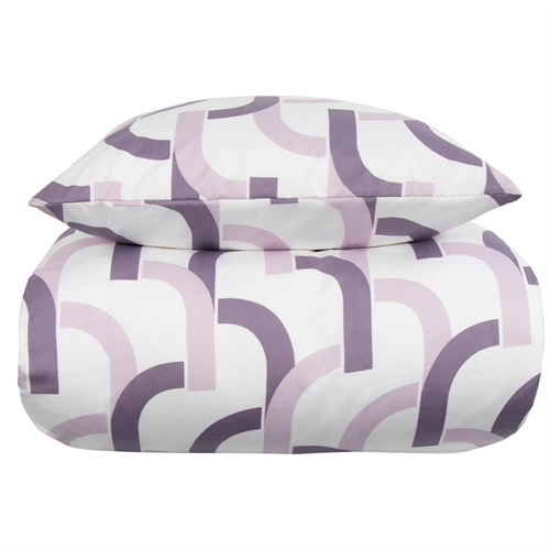 Sengetøj 140x220 cm - Clips lilla sengesæt - In Style sengelinned i mikrofiber 