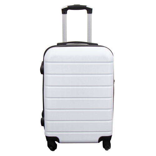 Kabinekuffert - Hardcase letvægt kuffert - Str. lille - Hvid Strib