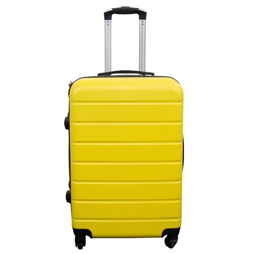 Kuffert - Hardcase kuffert - Str. Medium - Gul - Praktisk rejsekuffert