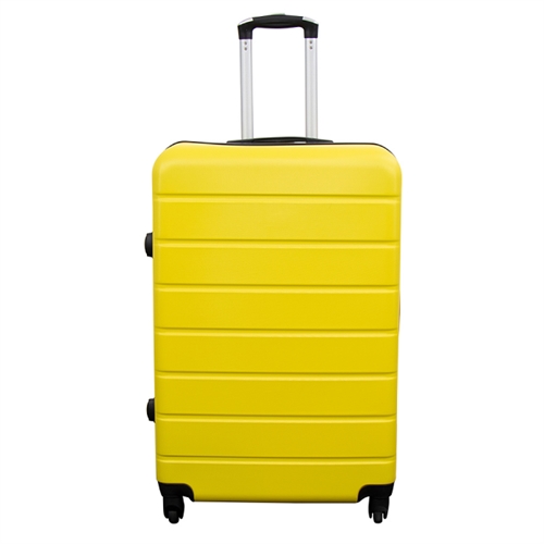 Stor kuffert - Gul - Hardcase kuffert tilbud - Letvægt kuffert