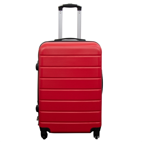 Kuffert - Hardcase kuffert - Str. Medium - Rød - Praktisk rejsekuffert