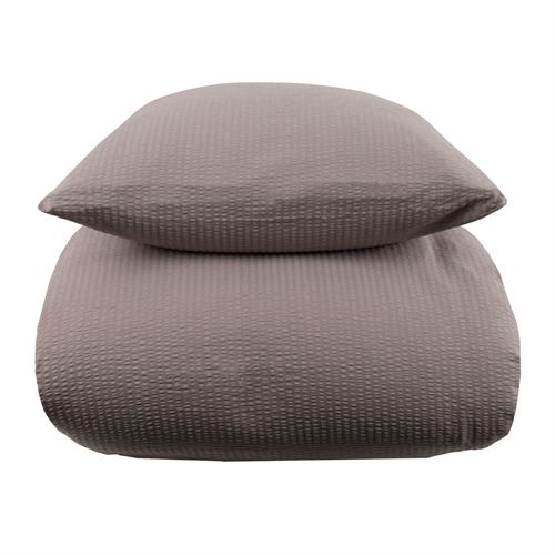 Bæk og Bølge kingsize sengetøj 240x220 cm - Gråt sengesæt - 100% bomuld - Krepp sengelinned - By Night 