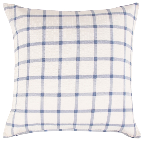 Pudebetræk 60x63 cm - Bæk og Bølge - Check blue pudebetræk i krepp  - By Night pudebetræk 