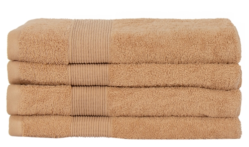 Badehåndklæde - 70x140 cm - 100% blødt bomuld - Mørk sand badehåndklæde fra Nordstrand Home