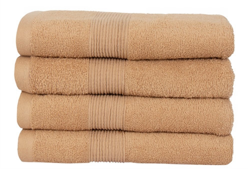 Håndklæde - 50x100 cm - 100% Blødt bomuld - Mørk sand håndklæde fra Nordstrand Home