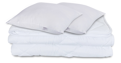 Dyne og pudesæt - Helårsdyne 200x220 cm + 2 puder 60x63 cm - Fiberdyne - Zen Sleep allergivenlig dyne og pude