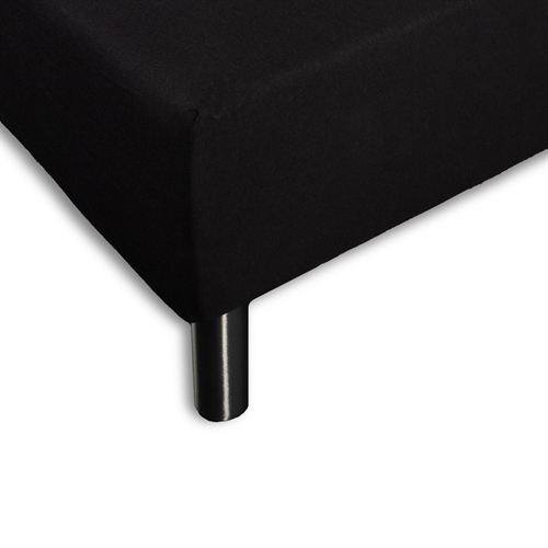 Stræklagen 70x200 cm - Sort jersey lagen - 100% Bomuld - Faconlagen til madras 